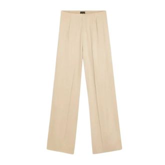 HUGO BOSS Broeken, Dames, Beige, S, Wijde broek