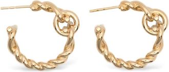 Ferragamo Gancini Twisted Hoop Earrings