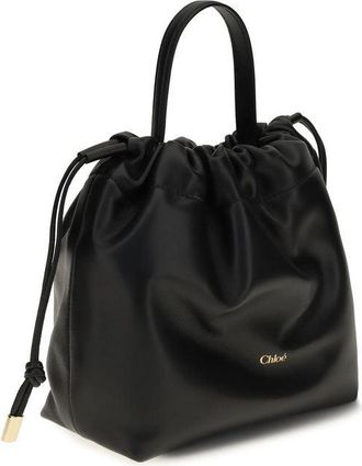 Chlo&eacute; Womens Black Lamb Ovis Aries Shoulder Bag