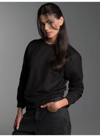 Trigema Sweatshirt TRIGEMA TRIGEMA Sweatshirt, Damen, Gr. 4XL, schwarz, 70% Baumwolle, 30% Polyester, Basic, Sweatshirts Sweatshirt