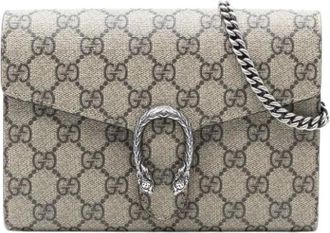 Gucci Pre-owned Mini Bags, female, Beige, Size: ONE SIZE Pre-owned Wallet on Chain