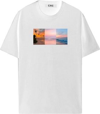 Costume National Heren Regular T-Shirt - Heren - T-shirts - Wit - M - Katoen - Tops