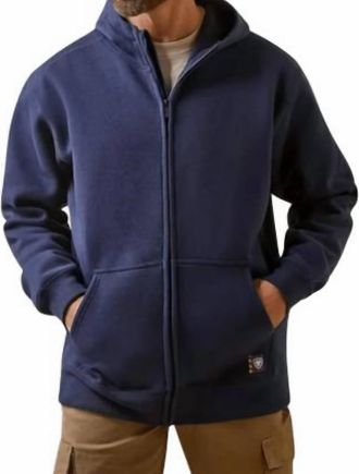 Ariat Mens Born For This Full Zip Hoodie In Navy