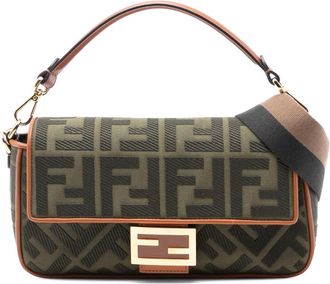 Fendi Pre-owned Fendi Zucca Embroidered Canvas Baguette Satchel 6YKNVEAQ6F1B6I4Y