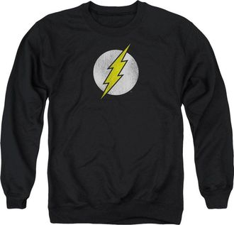 Gildan DC Comics Flash Flash Logo Distressed Adult Crewneck Sweatshirt