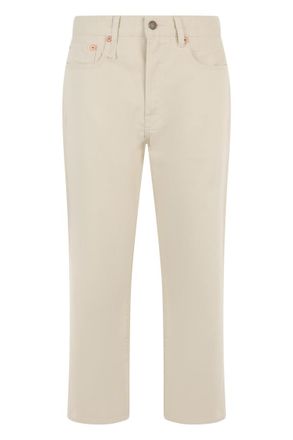 R13 Beige Straight Mid Rise Jeans