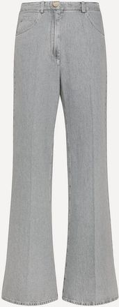 Forte_Forte Womens Denim Regular Waist Pants In Stone