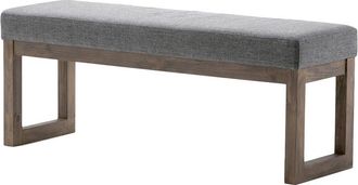 Simpli Home Milltown 44In Contemporary Rectangle Large Ottoman Bench