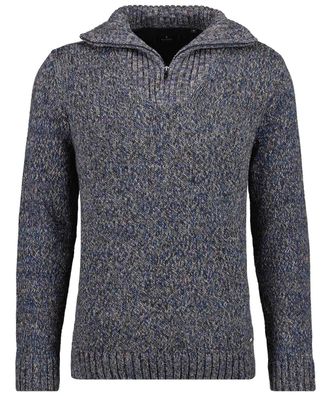 Ragman Longpullover RAGMAN, Herren, Gr. 3XT, blau (blau, 177), Strick, 100% Baumwolle, ohne Ausschnitt, Pullover Longpullover