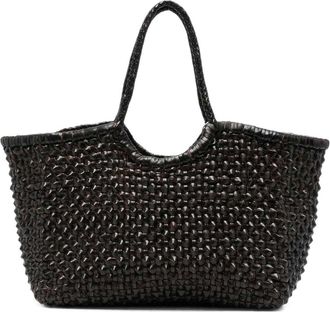 Dragon Diffusion Nantucket Cactus Woven Leather Tote Bag