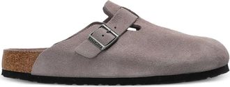Birkenstock Clogs Boston in pelle scamosciata - Grigio