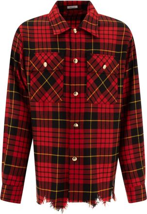 Alexander McQueen Alexander Mc Queen Distressed Tartan Overshirt