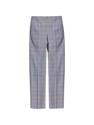 Versace Tailored Checkered Straight-Leg Pants