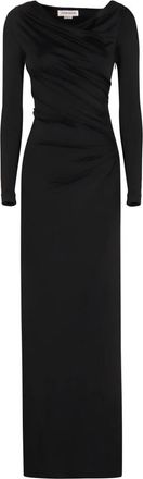 Victoria Beckham Elegante Jersey Jurk - Dames - Maxi kleedjes - Zwart - XS - Kleedjes