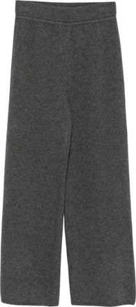 R&oacute;he Compact gebreide broek - Dames - Wijde Broeken - Grijs - S - Wol - Broeken