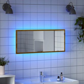 vidaXL Vidaxl - Specchio Bagno led Rovere Artigianale 100x8,5x37 cm Multistrato