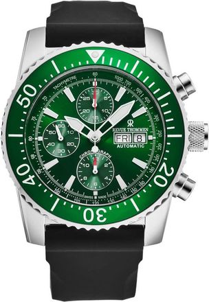 Revue Thommen Diver Chronograph Automatic Green Dial Mens Watch 17030.6532