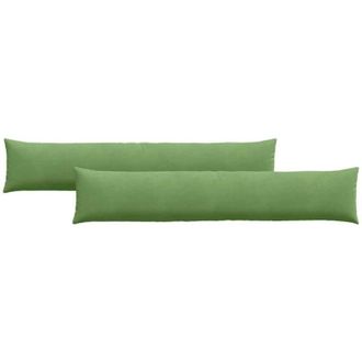 vidaXL Cojines De Sof&aacute; 2 Pcs Verde Claro 200 X 40 Cm Tela De Pana Vidaxl