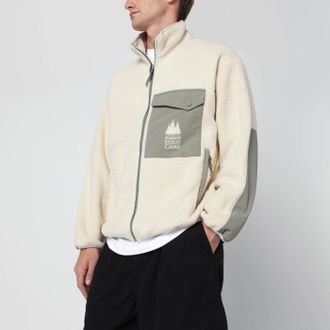 Maison Kitsun&eacute; Ecru Fleece Jacket