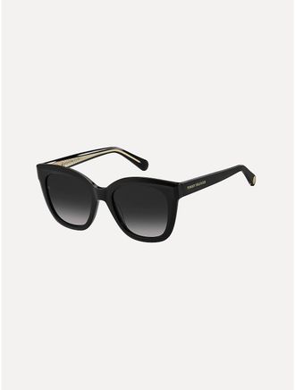 Tommy Hilfiger Womens Cat Eye Sunglasses - Black