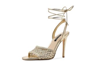 Nine West Merta Womens Dress Sandals Gold : 6.5 M, Faux Leather