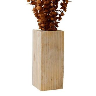Be Home Ataca Marble Ribbed Vase in Beige at Nordstrom