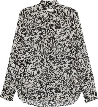 Dries Van Noten Shirts Zwart - Heren - Casual Overhemden - Veelkleurig - M - Overhemden