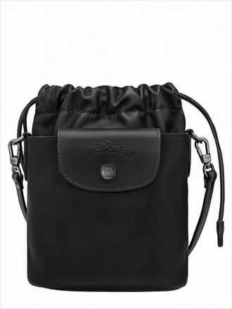 Longchamp Black Cowhide Leather Crossbody Bag
