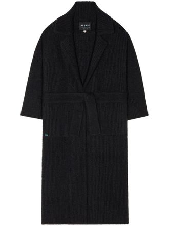 Alanui knitted robe coat - Black