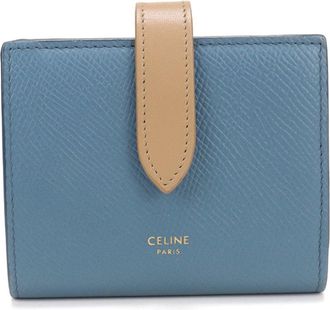 Celine Blue Leather Wallet (Bi-Fold) (Pre-Owned)