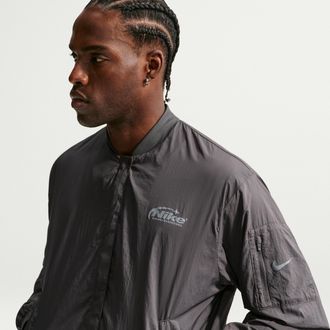 Nike Mens Repel UV Protection Running Bomber Jacket in Brown | IO0548-254