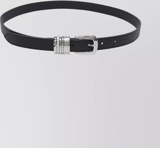 Orciani leather belt with metal accents and texture