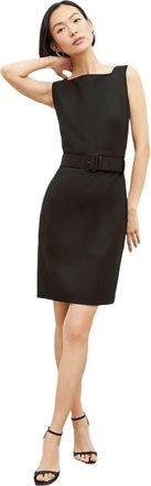 M.M.LaFleur Cynthia Italian Wool Twill Dress in Black at Nordstrom, Size 16