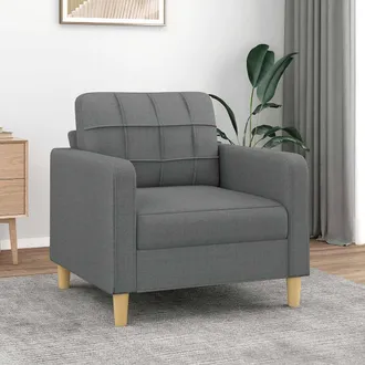 vidaXL Sill&oacute;n De Tela Gris Oscuro 60 Cm Vidaxl