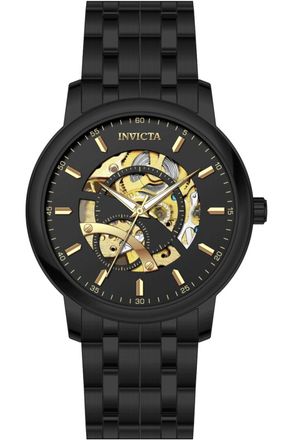 Invicta Objet D Art 69506 Heren Horloge - Automatisch Uurwerk - Roestvrij Staal met zwarte Wijzerplaat - 43mm