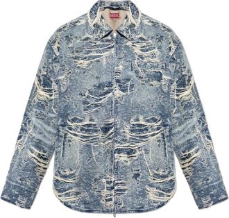 Diesel Jacket D-Ivar-Fsg 1 - Heren - Spijkerjassen - Blauw - M - Katoen - Jassen