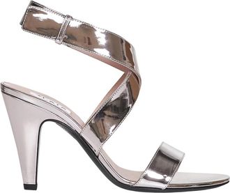 Alaia Alaia Sandalen - Dames - Sandalen met hakken - Grijs - 41 EU - Leer - Schoenen