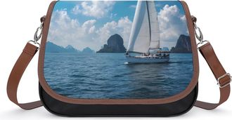 Generic Nautical Yacht Aquatic Coastal Crossbody Bags for Women Shoulder Messenger Bag Purse Handbags