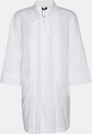 Basler White Cotton Front Zip Short Sleeve Shirt Xl