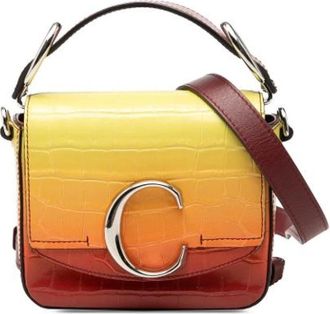 Chlo&eacute; Pre-owned Mini C Crossbody Bag - Dames - Vintage Schoudertas - Veelkleurig - ONE Size - Leer - Vintage