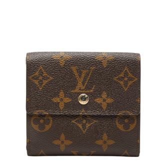 Louis Vuitton Monogram Brown Pvc Leather Wallet (Tri-Fold) (Pre-Owned)