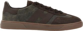 Hogan Dark Brown Color Block Sneakers