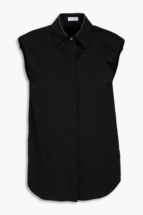 ボトムスその他 Brunello Cucinelli Black Cotton Gilet Brunello Cucinelli 100% Cashmere Full Button Sweater Vest