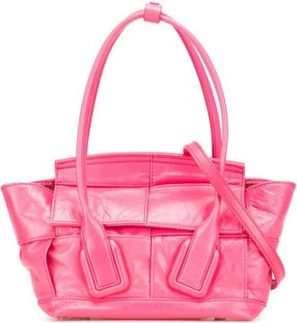 Bottega Veneta Borsa a tracolla Mini Paper in pelle di vitello Intrecciato Arco 2012-2025 - Rosa