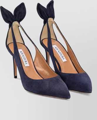 Aquazzura leather bow tie 85 mm pumps