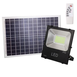 GreenIce Foco Proyector Led 100w 10.000lm 6000&ordm;k Solar Sensor 100w + Control Remoto Panel 6v/25w 40.000h [ho-626005-cw]