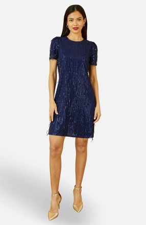 Yumi Dripping Sequin Tunic Dress in Navy at Nordstrom, Size 10