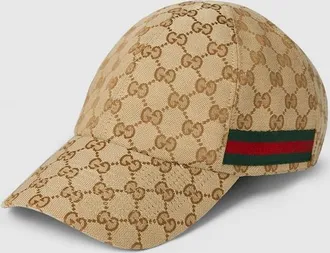 Gucci GG Baseball Hat With Web, Size XXS, Green, Cotton
