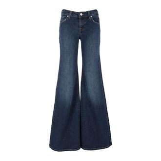 7 For All Mankind Low-Rise Flared Jeans - Dames - Jeans - Blauw - Maat: W25