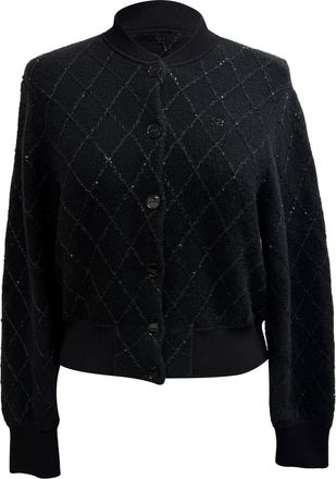 Sandro Sandro Cabaret Cardigan Sweater in Black Wool